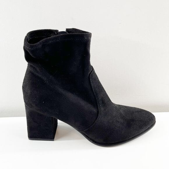 Marc Fisher Balsan Suede Block Heel Ankle Boots Booties 8.5 - Picture 1 of 8